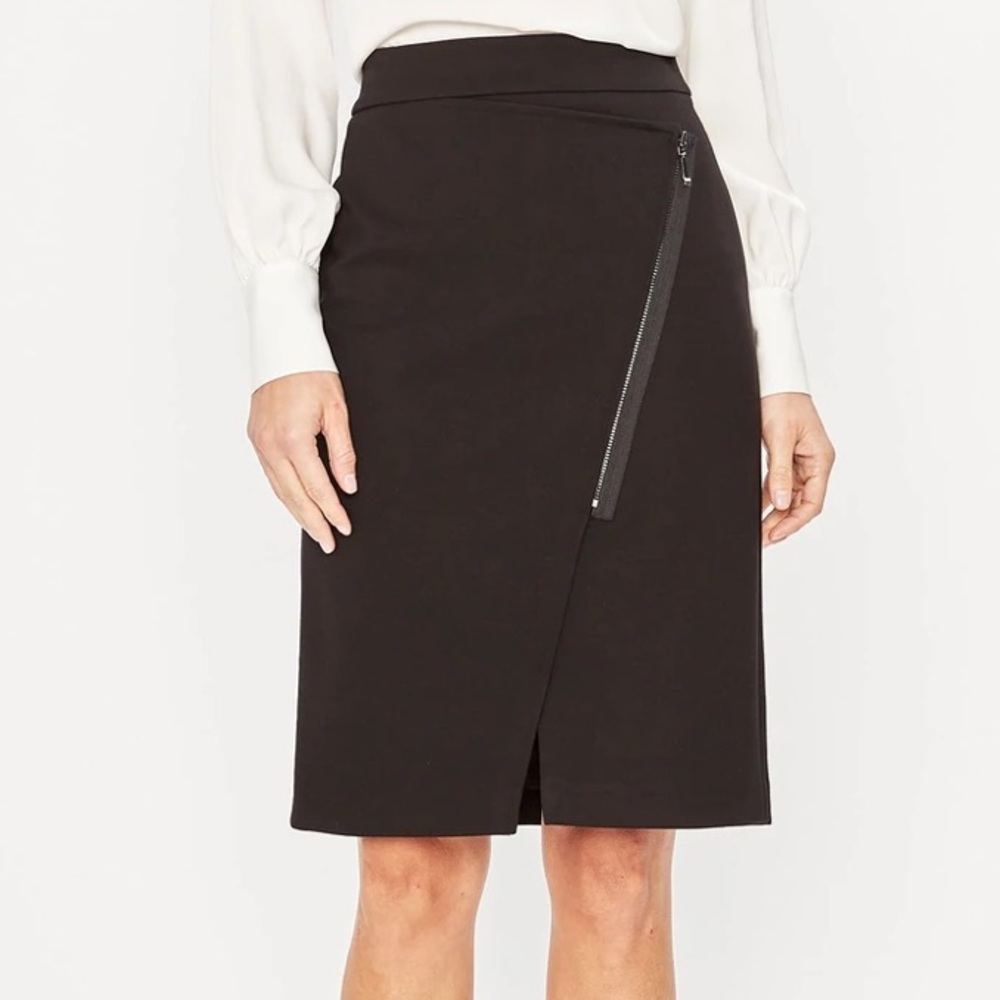 Elie Tahari Black Pencil Skirt with Zipper Detail - NWT
